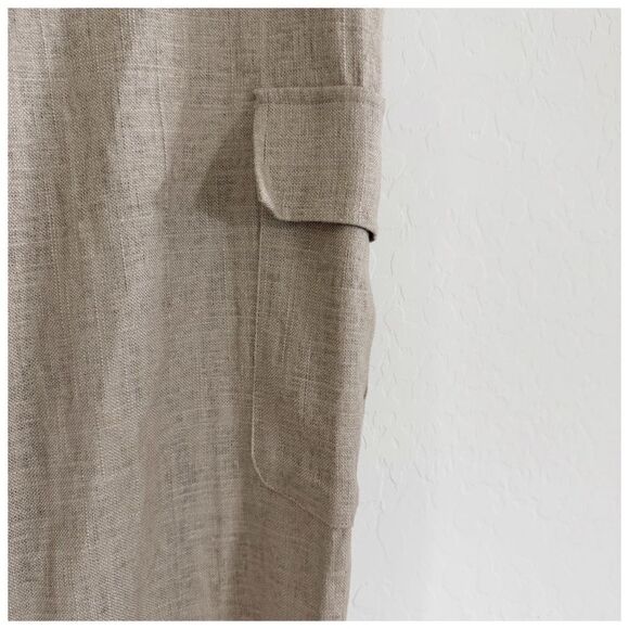 NWOT House of Harlow 1960 Wide Leg Linen Blend Cargo Pants Size 10 - Picture 6 of 8